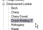 molding as dimensioned lumber