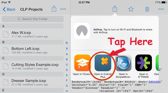 dropbox open-in CutList Plus