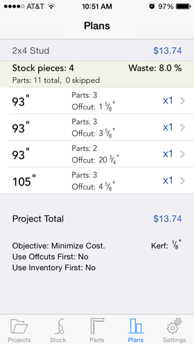 Plans Screen
