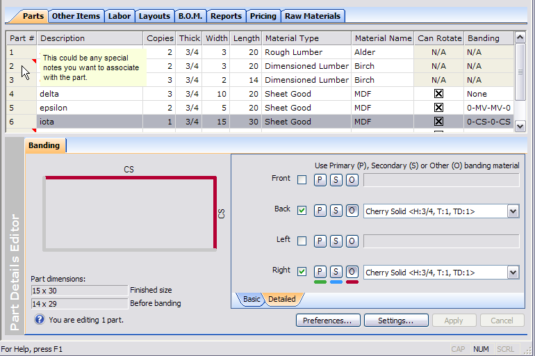 edge banding editor