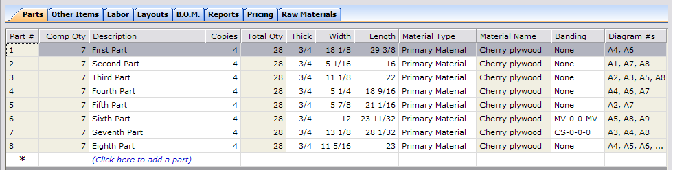 fx parts screen